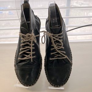 Urge flat soft leather shoes size 37 blue